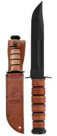 KBAR FIGHTER USMC 8" PLN BLK