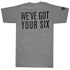 GLOCK, OEM We Got Your 6 Short Sleeve T-Shirt, Size XXXLarge, Gray