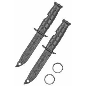 KA-BAR Knives, Emergency Whistle, Survival Tool, Black, Made from Creamid Polymer, 2-Pack
