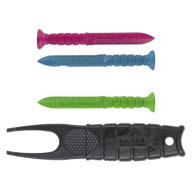 KA-BAR Knives, KA-PAR Golf Tool, Includes 4 Golf Tees and Divot Tool, Plastic, Black