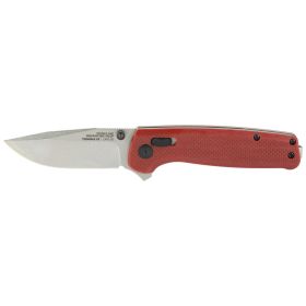 SOG, Terminus XR, Knife, 2.95", Crimson Red G10 Handle, Stonewashed Silver