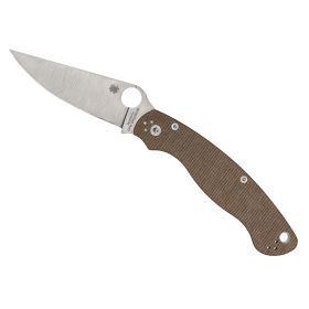 Spyderco, MANIX 2, Folding Knife, Brown Canvas Micarta Handle, 3.37" Blade