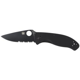 Spyderco, Tenacious, Folding Knife, 3.438" Blade, Circle Thumb Hole/Pocket Clip