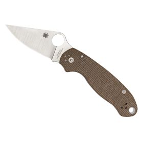 Spyderco, Para 3, Brown Canvas Micarta Handle, 2.92" Blade