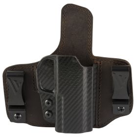 Versacarry, Insurgent Deluxe, Inside/Outside Waistband Holster, Right Hand, Fits Sig P365 Macro, Distressed Leather and Polymer, Brown