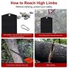 55in 68 Sharp Teeth Hand Rope Chainsaw Kit Blades on Both Side High Tree Limb Rope Saw with 196in Ropes Folding Pocket Chainsaw Carabiner Glove Wood C
