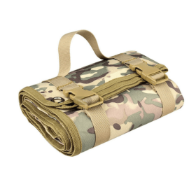 Tactical Folding Mat; Waterproof Camping Mat; Flat Pad Beach Blanket Hiking Cushion (Color: Camouflage)