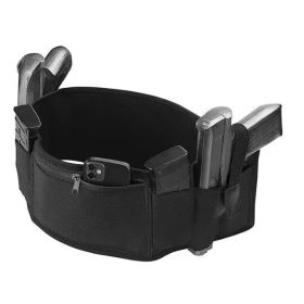 Belly Band Holster For Concealed Carry Unisex Waistband Holster For Man Woman Right Left Hand Draw Fit For Smith and Wesson, Shield, Glock 19, 17, 42, (Size: L)